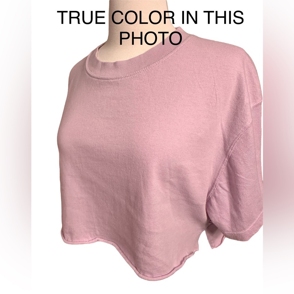 NWT! Urban Outfitters Lilac Crop T-Shirt with Short Sleeves, Crew Neck, Size XS